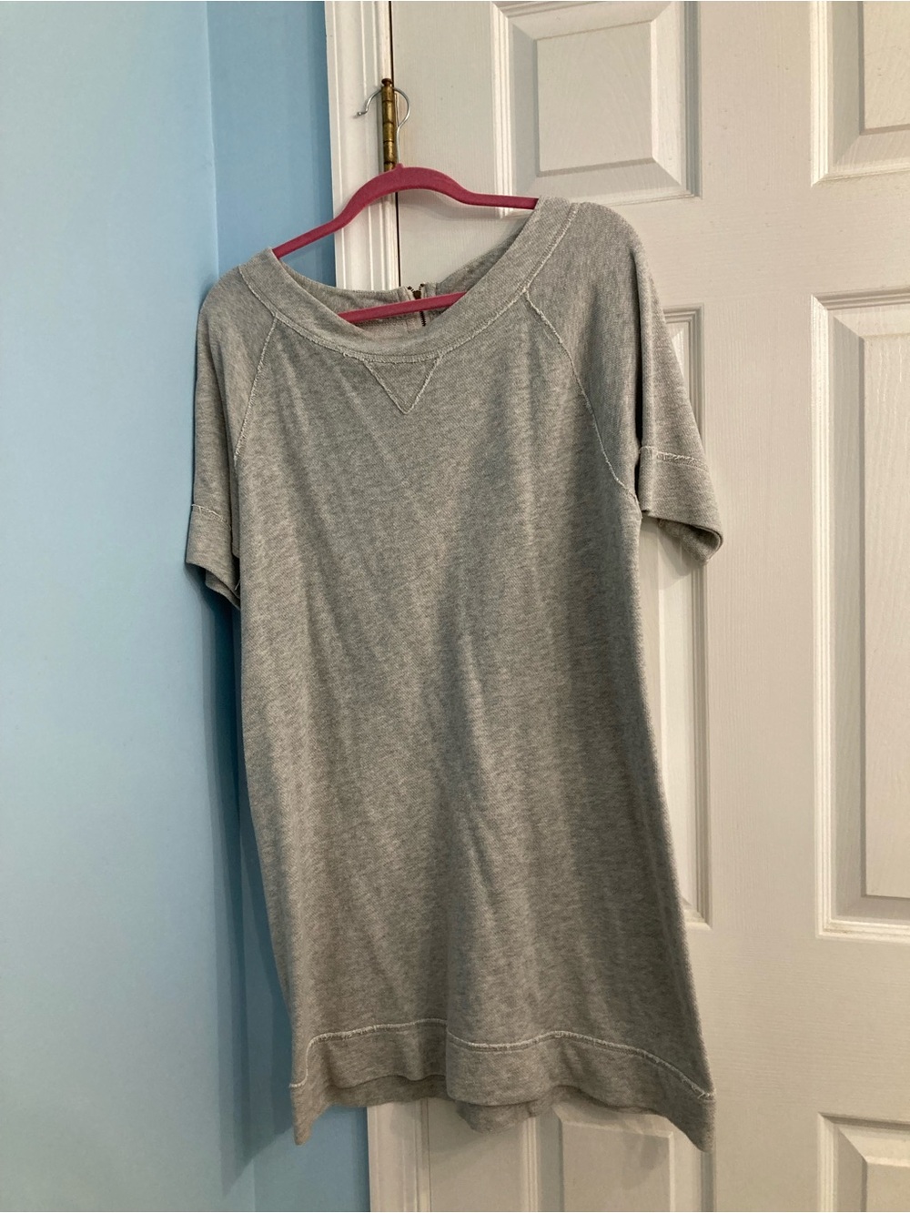 J. Crew Gray Short-Sleeve Sweatshirt Dress